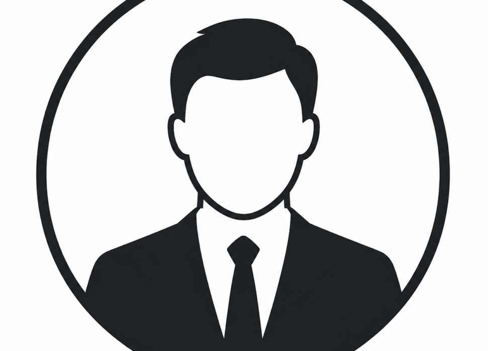 A clean, professional male profile icon ideal for business websites, corporate profiles, user accounts, and team member sections.